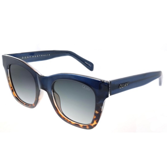 QUAY After Hours Sunnies Navy Tortoise Grey Lens - Picture 3 of 8